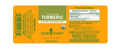Herb Pharm - Turmeric System Restoration - 1 oz