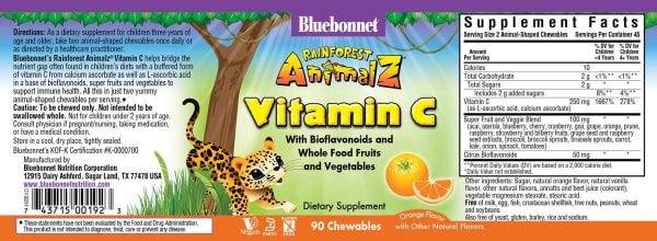 Bluebonnet - Animalz Vitamin C - 90 Chewables