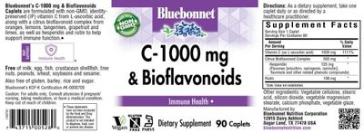 Bluebonnet - Vitamin C 1000 mg Plus Bioflavonoids - 90 Capsules