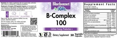 Bluebonnet - B-Complex 100 - 50 Veg Capsules