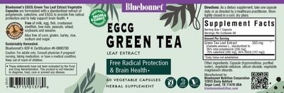 Bluebonnet - Green Tea Leaf Extract - 60 Veg Capsules