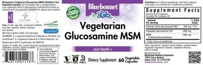 Bluebonnet - Veg Glucosamine MSM - 60 Veg Capsules