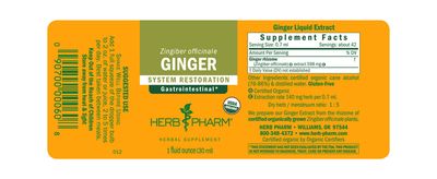 Herb Pharm - Ginger Extract - 1 oz