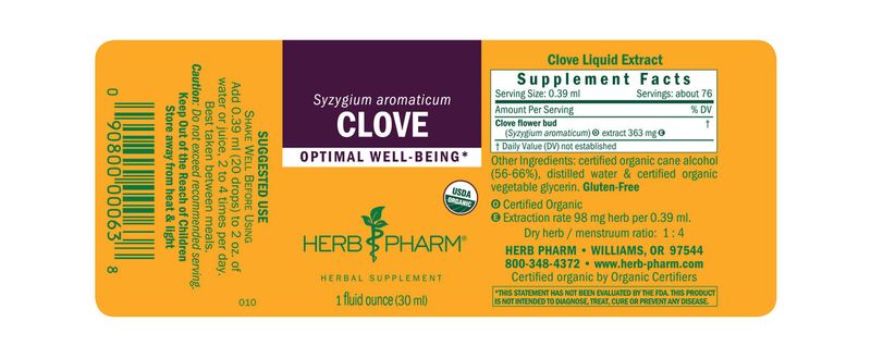 Herb Pharm - Clove Extract Liquid - 1 oz