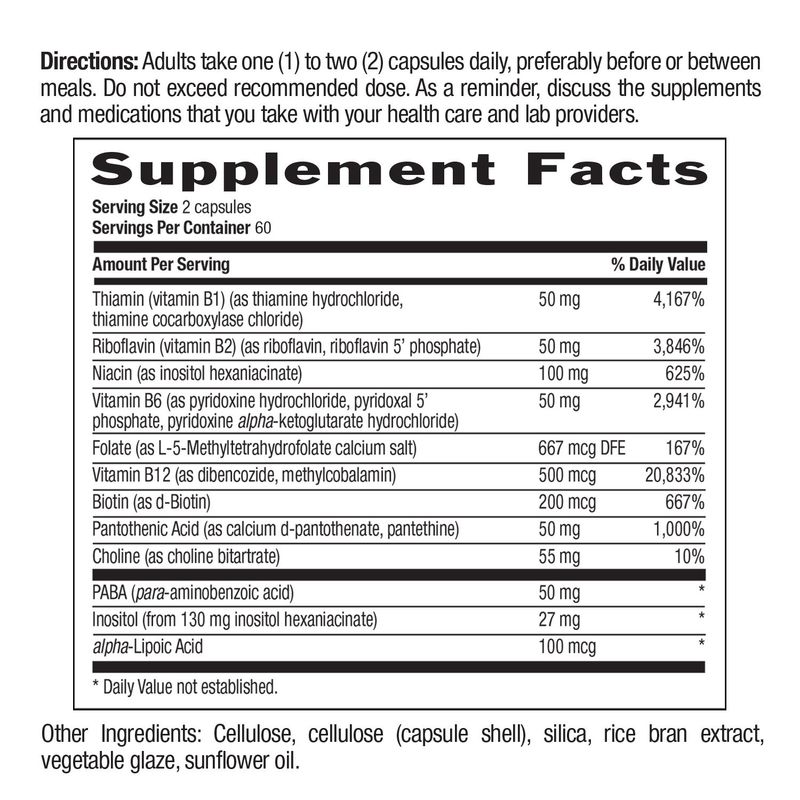 Country Life - Coenzyme B Complex Caps - 120 Tablets