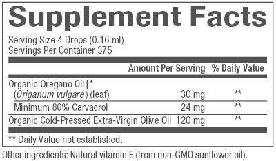 Natural Factors - Oil Of Oregano 80% Carvacrol - 2 oz