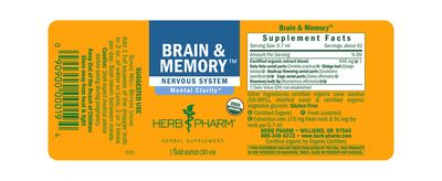Herb Pharm - Brain & Memory Tonic - 1 oz