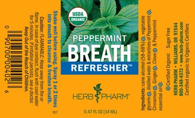 Herb Pharm - Breath Refresh Peppermint - 0.47 oz