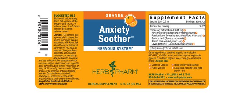 Herb Pharm - Mind Soother Orange - 1 oz