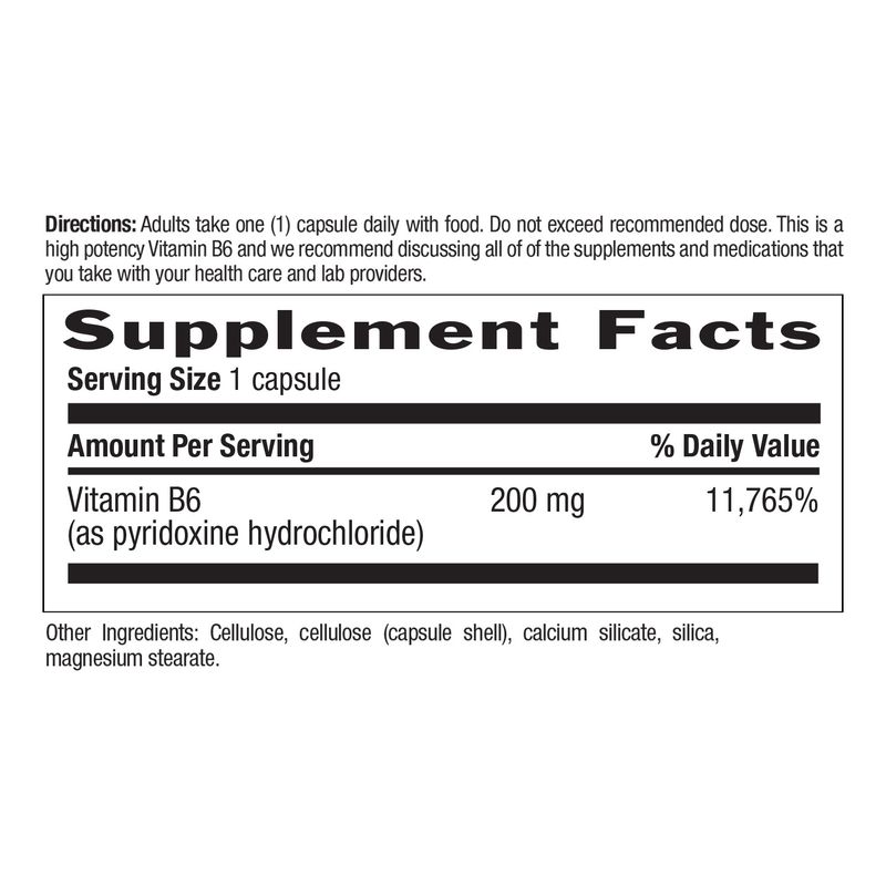 Country Life - Vitamin B-6 200 mg - 90 Veg Capsules