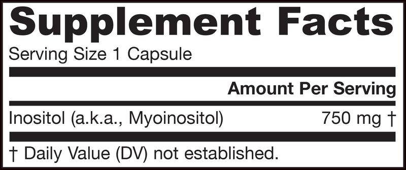 Jarrow - Inositol 750 mg - 100 Capsules