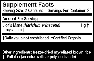 Host Defense - Lions Mane - 60 Veg Capsules