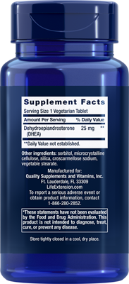 Life Extension - Dhea 25 mg - 100 Tablets