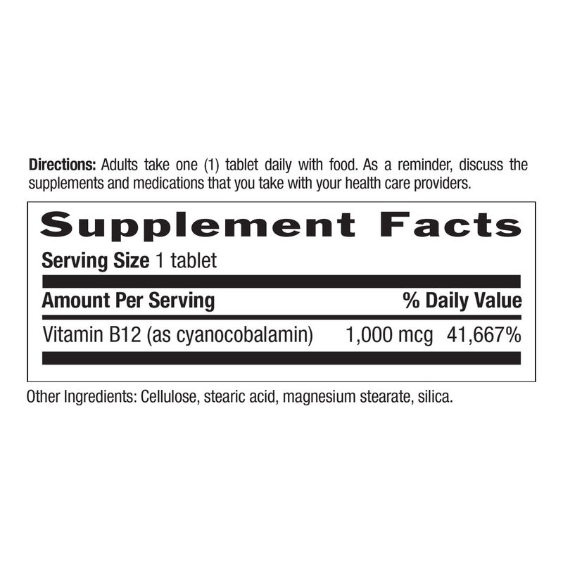Country Life - Vitamin B12 1000 mcg - 60 Tablets