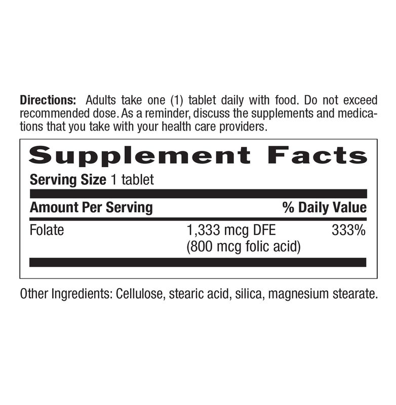 Country Life - Folic Acid 800 mcg - 100 Tablets