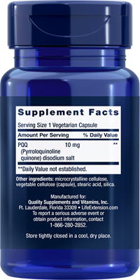 Life Extension - Pqq Caps With Biopqq® 10 mg - 60 Veg Capsules
