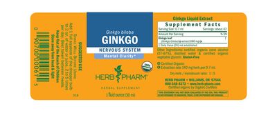 Herb Pharm - Ginkgo Nervous System - 1 oz