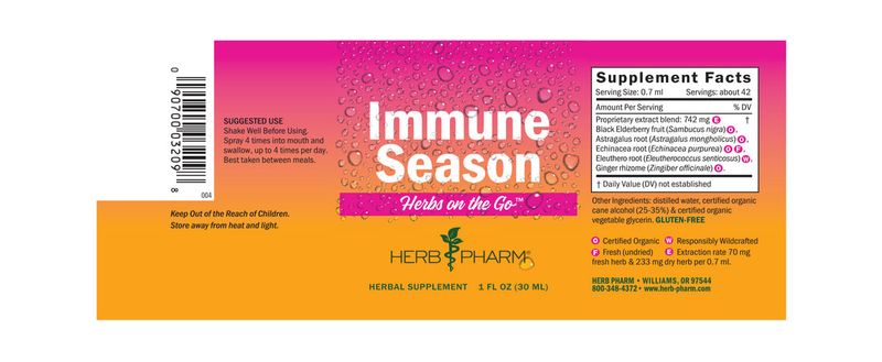 Herb Pharm - Immune Season Hrbs On The Go - 1oz
