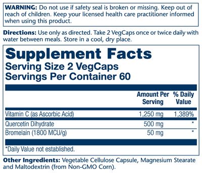 Solaray - Quercetin w Bromelain + Vit C (QBC) - 120 vegecap