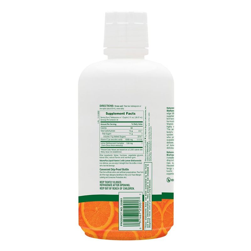 Natures Plus - Vitamin C Liquid - 30 oz