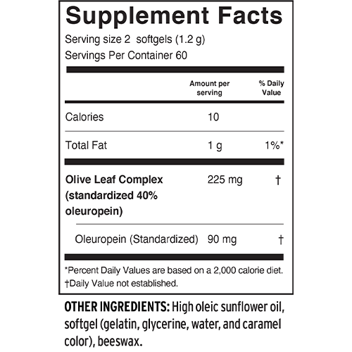 Barleans - Olive Leaf Complex Softgels - 120 Softgels