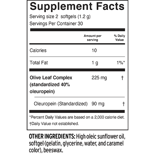 Barleans - Olive Leaf Complex Softgels - 60 Softgels