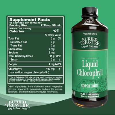 Buried Treasure - Liquid Chlorophyll Spearmint - 16 oz