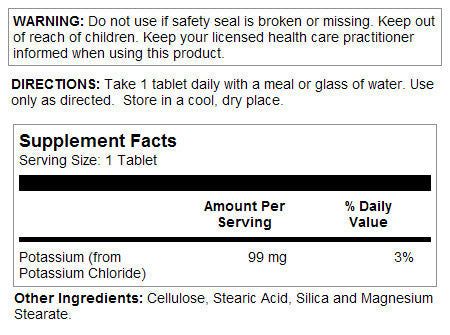 Kal - Potassium 99 Chloride - 100 Capsules