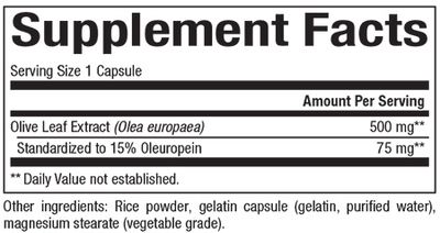 Natural Factors - Olive Leaf Extv - 60 Veg Capsules