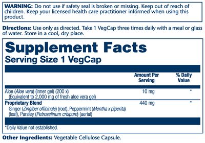 Solaray - Super Aloe V - 100 Capsules