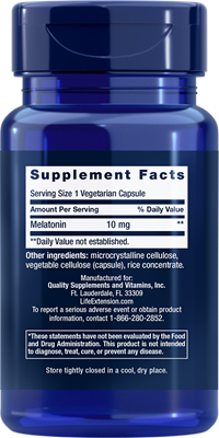 Life Extension - Melatonin 10 mg - 60 Capsules