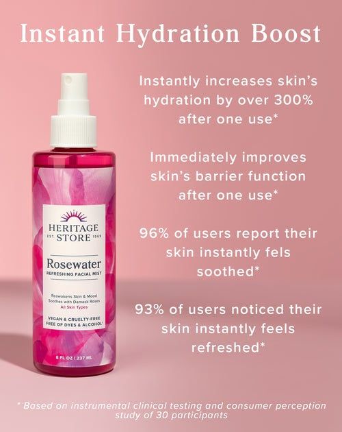 Heritage Store - Rose Petals Rosewater Spray - 8 oz