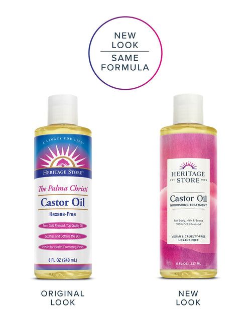 Heritage Store - Castor Oil Plastic Hexane Free - 8 oz