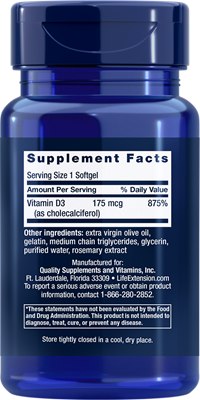 Life Extension - Vitamin D3 7000 IU - 60 Softgels