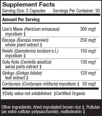 Host Defense - Mycobotanicals Brain - 60 count