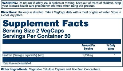 Solaray - Hawthorne Berries - 100 Veg Capsules