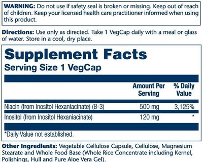 Solaray - No Flush Niacin 500 mg - 100 Capsules