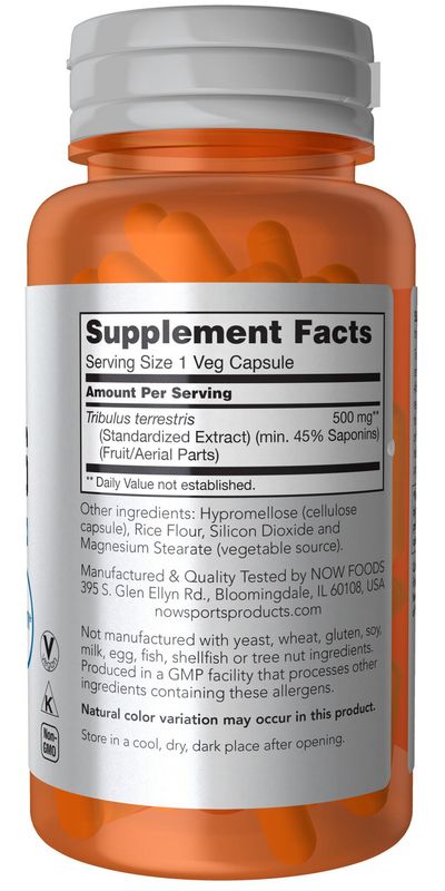Now - Tribulus 500mg 45% - 100 Capsules