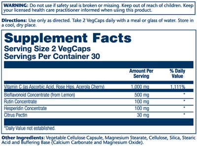 Solaray - Vit C Buffered w Bioflavonoid 500mg - 250 vegcaps