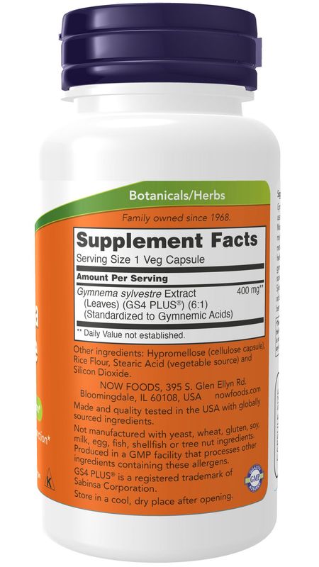 Now - Gymnema Sylvestre 400 mg - 90 Capsules