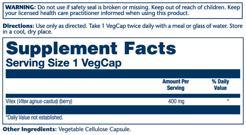 Solaray - Vitex - 100 Tablets