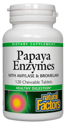 Natural Factors - Papaya Enzymes - 120 Tablets