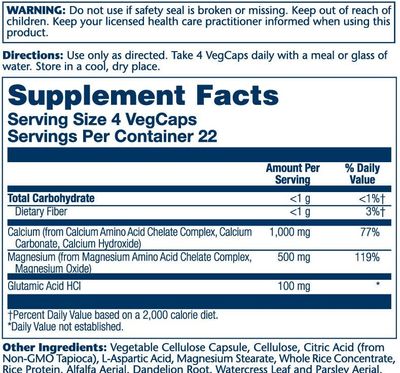 Solaray - Cal Mag with Amino Acid Chelate - 90 count