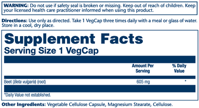 Solaray - Beet Root - 100 Capsules