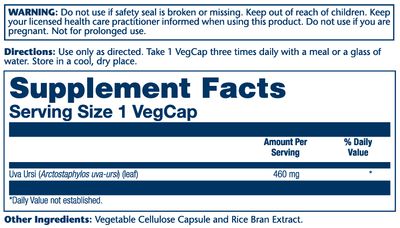 Solaray - Uva Ursi - 100 Capsules