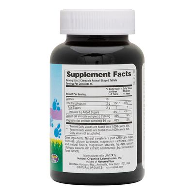 Natures Plus - Animal Parade Calcium Chewable - 90 count