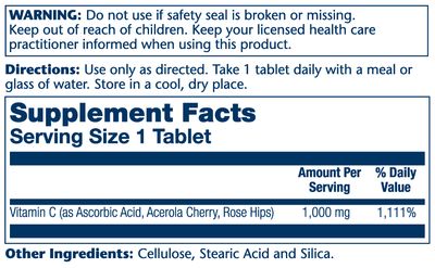 Solaray - Vitamin C w Rose Hips Time Release 1000 mg - 250 Vegecaps