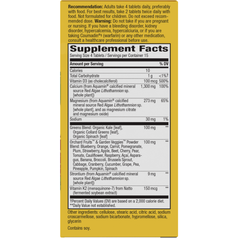 Natures Way - Alive! Calcium Bone Formula - 60 Tablets