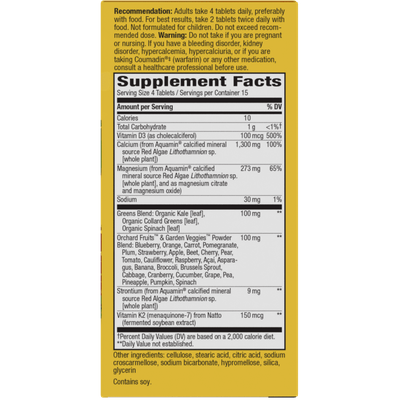 Natures Way - Alive! Calcium Bone Formula - 60 Tablets