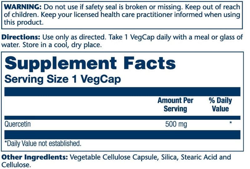 Solaray - Quercetin 500 mg - 90 Veg Capsules